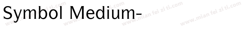 Symbol Medium字体转换